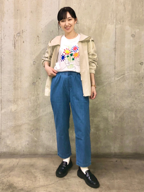 Бавовняні укорочені штани UNIQLO 1159847236 (Блакитний M)