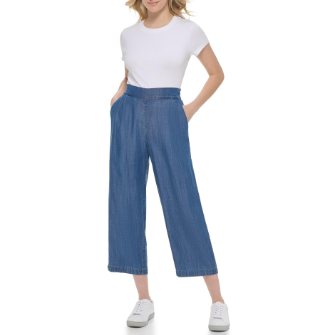 Укороченные широкие брюки Calvin Klein 1159849347 (Синий 2X)