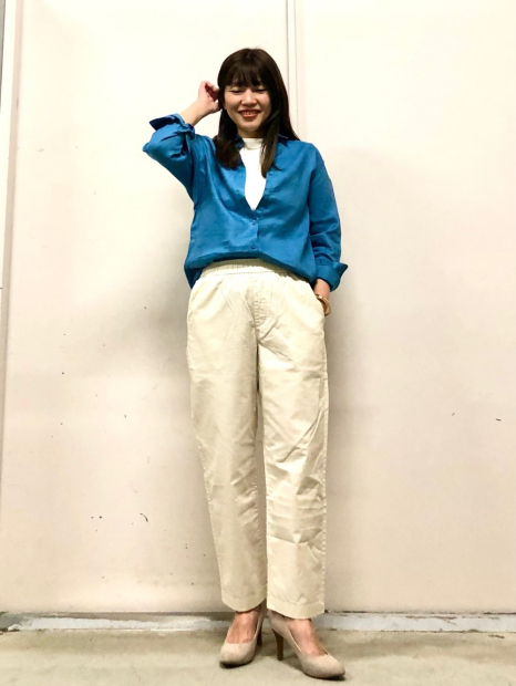 Легкі бавовняні штани UNIQLO 1159850490 (Бежевий XL)