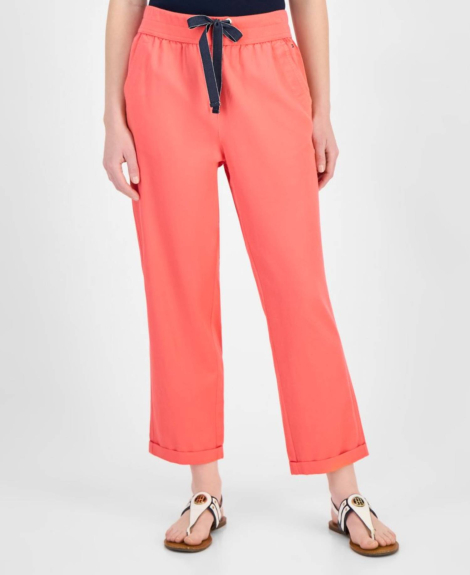 Легкі жіночі штани Tommy Hilfiger 1159851405 (Рожевий S)