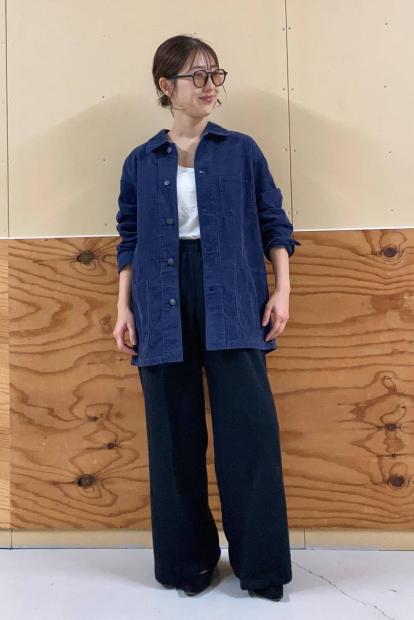 Велюровые брюки UNIQLO свободного кроя 1159851810 (Синий M)