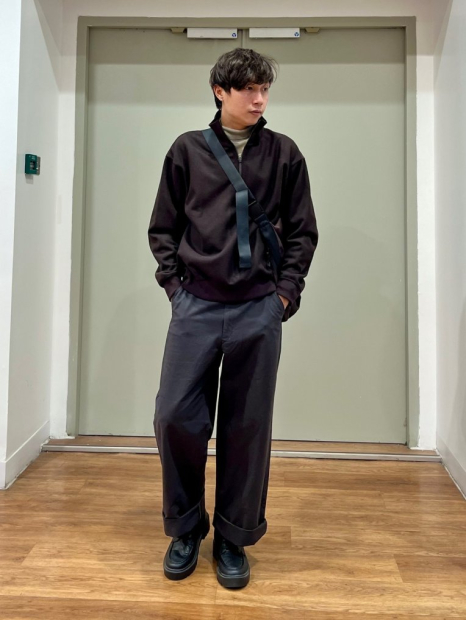 Хлопковые штаны чинос UNIQLO 1159851841 (Серый 6)