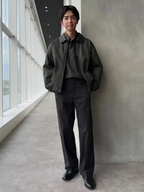 Хлопковые штаны чинос UNIQLO 1159851841 (Серый 6)