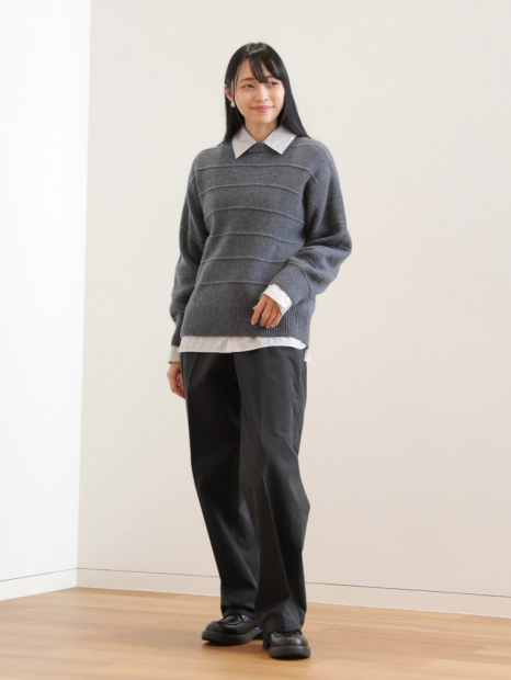 Хлопковые штаны чинос UNIQLO 1159851841 (Серый 6)