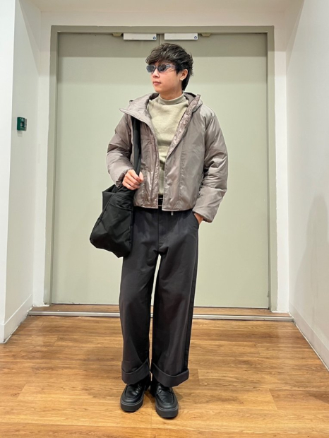 Хлопковые штаны чинос UNIQLO 1159851841 (Серый 6)