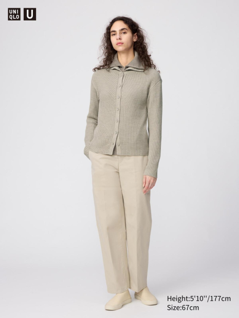 Бавовняні штани чинос UNIQLO 1159852463 (Бежевий 6)