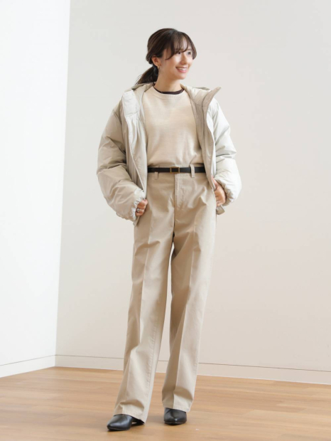 Бавовняні штани чинос UNIQLO 1159852463 (Бежевий 6)