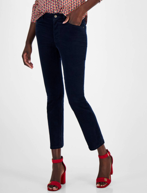 Женские вельветовые брюки Tommy Hilfiger 1159852941 (Синий 10)