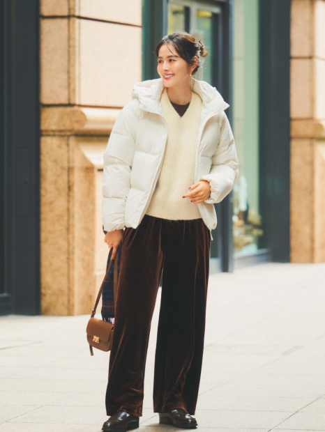 Велюровые штаны UNIQLO 1159853135 (Коричневый S)