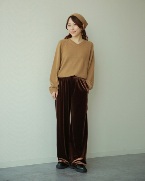 Велюровые штаны UNIQLO 1159853135 (Коричневый S)