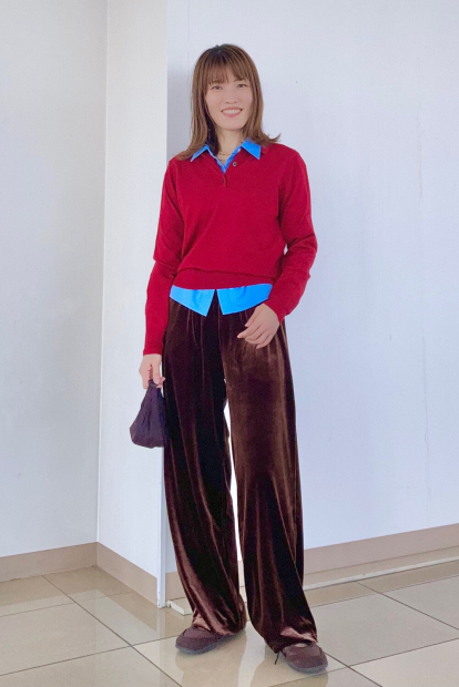 Велюровые штаны UNIQLO 1159853135 (Коричневый S)