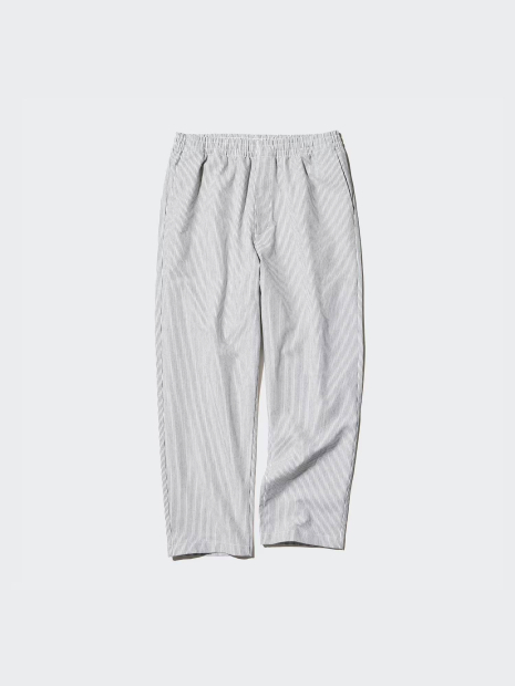Штаны свободного кроя UNIQLO в полоску 1159853383 (Белый 3XL)