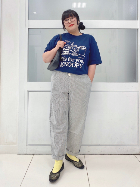 Штани вільного крою UNIQLO в смужку 1159853383 (Білий 3XL)