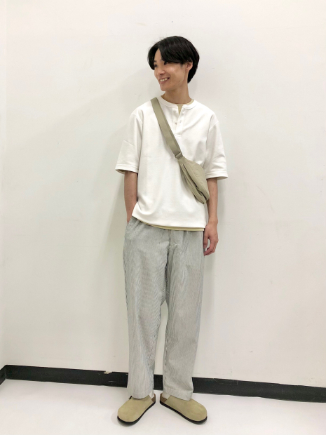 Штани вільного крою UNIQLO в смужку 1159853383 (Білий 3XL)