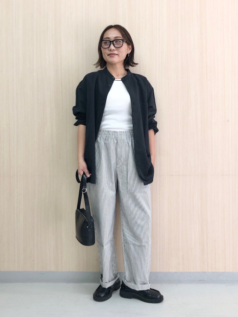 Штани вільного крою UNIQLO в смужку 1159853383 (Білий 3XL)