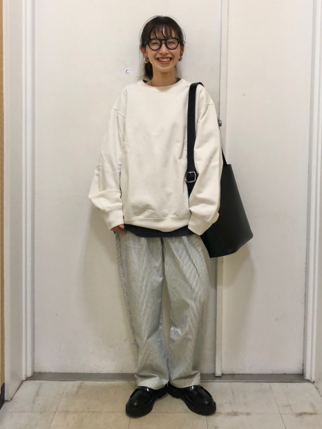 Штани вільного крою UNIQLO в смужку 1159853383 (Білий 3XL)