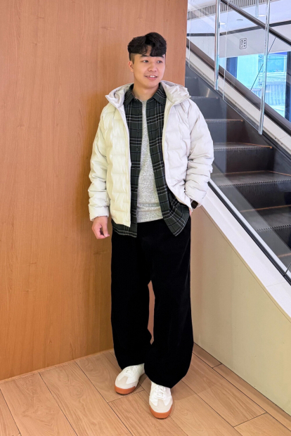 Вельветовые широкие брюки UNIQLO штаны 1159855371 (Черный L)