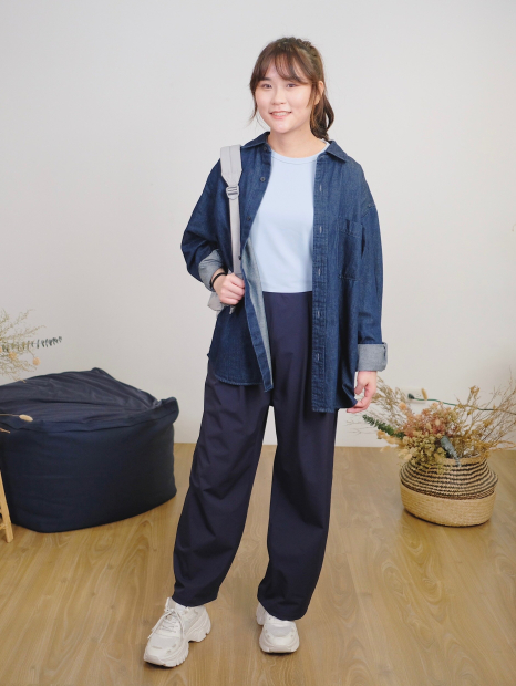 Жіночі еластичні штани UNIQLO 1159854085 (Синій L)