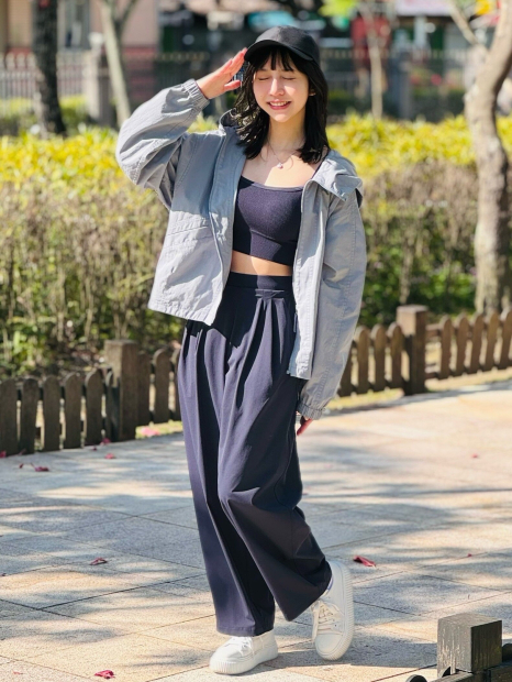 Жіночі еластичні штани UNIQLO 1159854085 (Синій L)