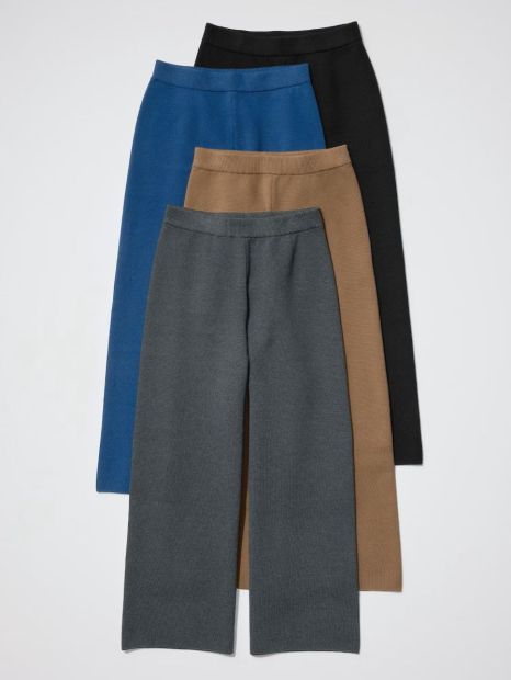 Женские свободные брюки UNIQLO 1159854398 (Синий S)