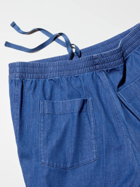 Эластичные джинсовые штаны UNIQLO 1159854950 (Синий L)