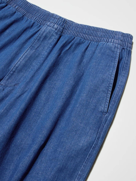 Эластичные джинсовые штаны UNIQLO 1159854950 (Синий L)