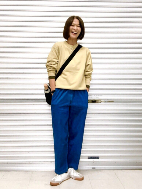 Эластичные джинсовые штаны UNIQLO 1159854950 (Синий L)