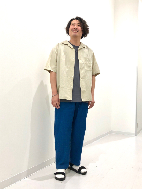 Эластичные джинсовые штаны UNIQLO 1159854950 (Синий L)