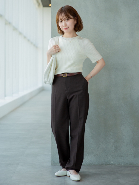 Жіночі укорочені штани UNIQLO 1159855335 (Коричневий M)