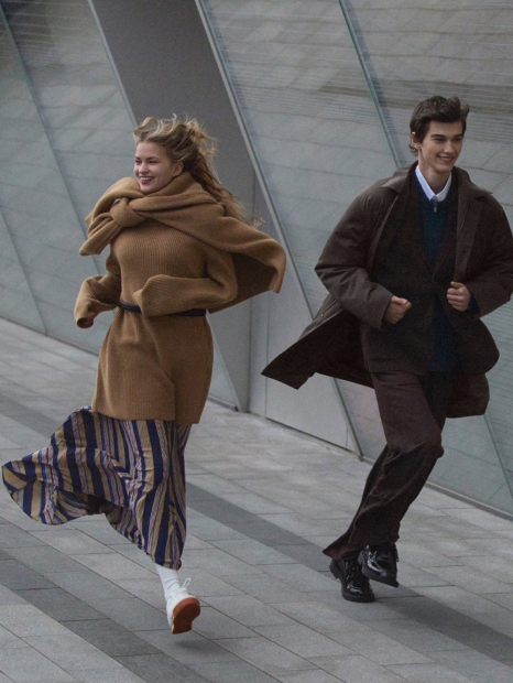 Чоловічі штани UNIQLO на еластичному поясі 1159855359 (Коричневий XXL)