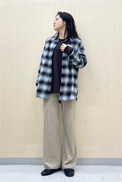 Вязаные женские штаны UNIQLO 1159855586 (Бежевый M)