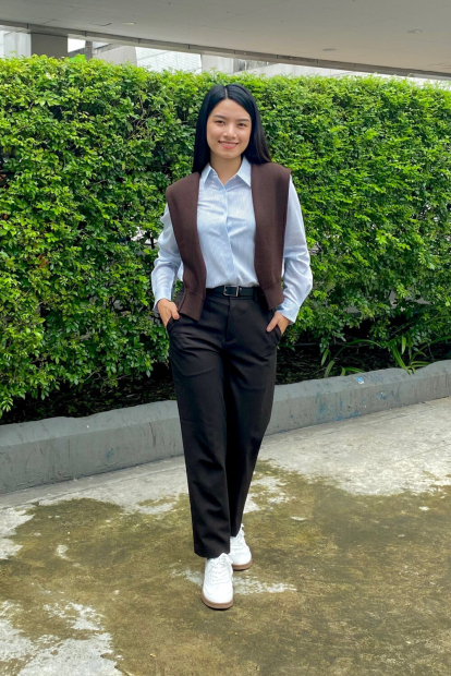 Женские укороченные брюки UNIQLO 1159855635 (Черный XL)