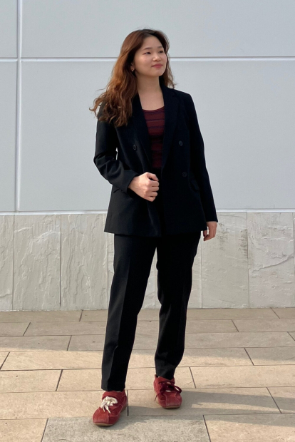 Женские укороченные брюки UNIQLO 1159855635 (Черный XL)