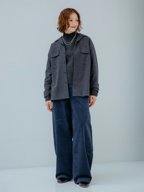 Вельветовые широкие брюки UNIQLO x JW Anderson штаны 1159855883 (Синий XXL)