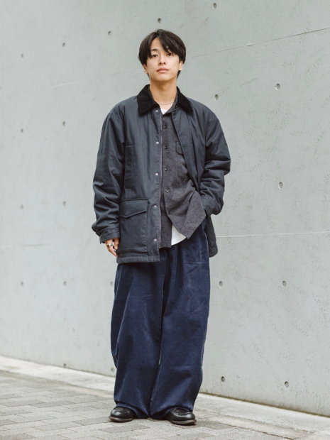 Вельветовые широкие брюки UNIQLO x JW Anderson штаны 1159855883 (Синий XXL)