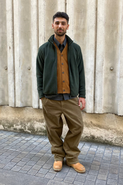 Вельветовые широкие брюки UNIQLO штаны 1159855971 (Коричневый XL)