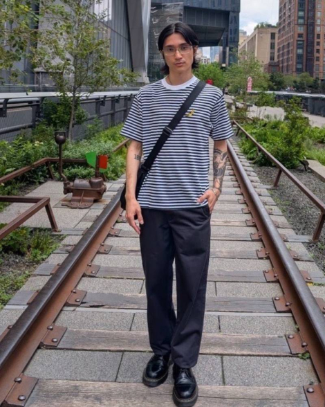 Прямые брюки-чинос UNIQLO свободного кроя 1159856408 (Серый 33)