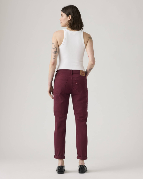 Женские штаны Boyfriend Levi's 1159857318 (Бордовый W33 L27)