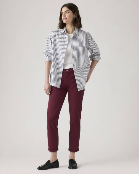 Женские штаны Boyfriend Levi's 1159857318 (Бордовый W33 L27)