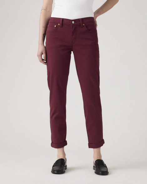 Женские штаны Boyfriend Levi's 1159857318 (Бордовый W33 L27)