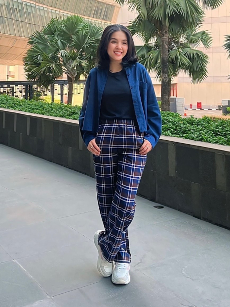 Штани з принтом UNIQLO 1159857524 (Коричневий/Синій XL)