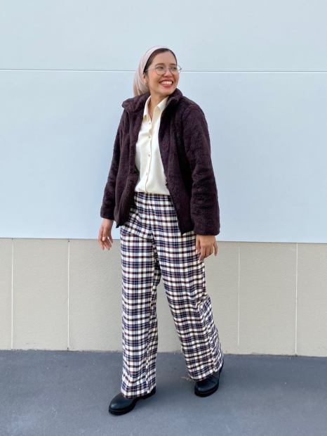 Штани з принтом UNIQLO 1159857530 (Коричневий/Молочний L)