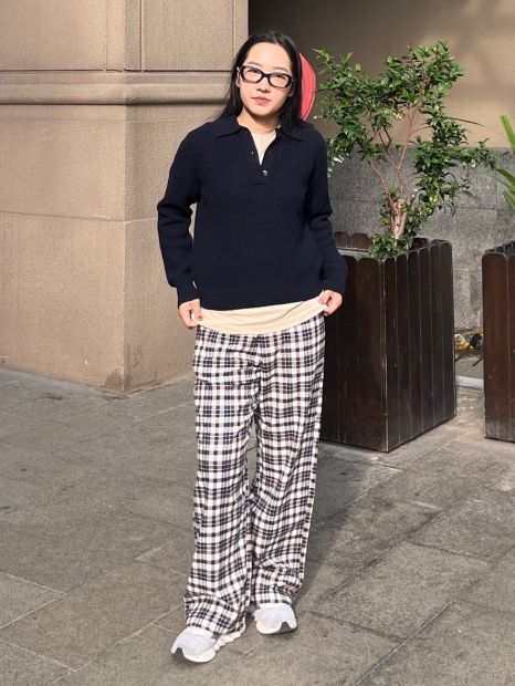 Штани з принтом UNIQLO 1159857530 (Коричневий/Молочний L)