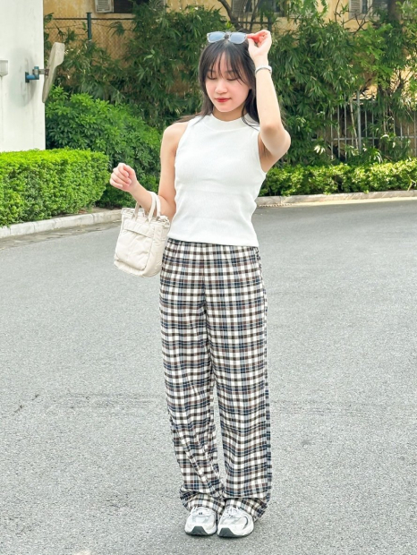 Штани з принтом UNIQLO 1159857530 (Коричневий/Молочний L)