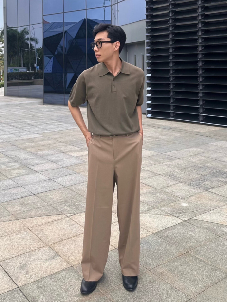 Класичні штани UNIQLO 1159858933 (Бежевий L)