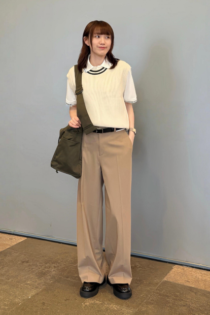 Класичні штани UNIQLO 1159858933 (Бежевий L)