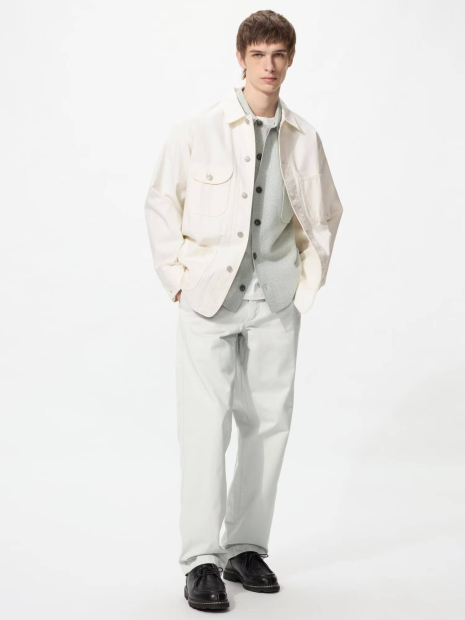 Прямые брюки-чинос UNIQLO 1159860372 (Серый 35)