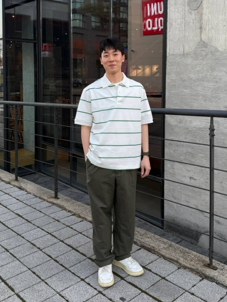 Штаны из смесовой льняной ткани UNIQLO 1159860396 (Зеленый XL)