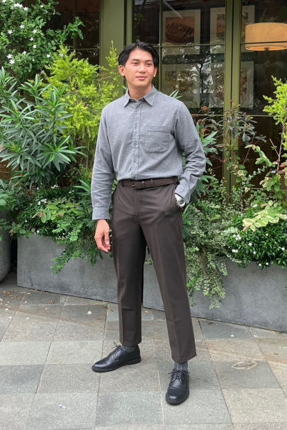 Элегантные брюки UNIQLO штаны 1159860408 (Коричневый XXL)