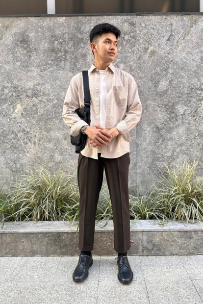 Элегантные брюки UNIQLO штаны 1159860408 (Коричневый XXL)